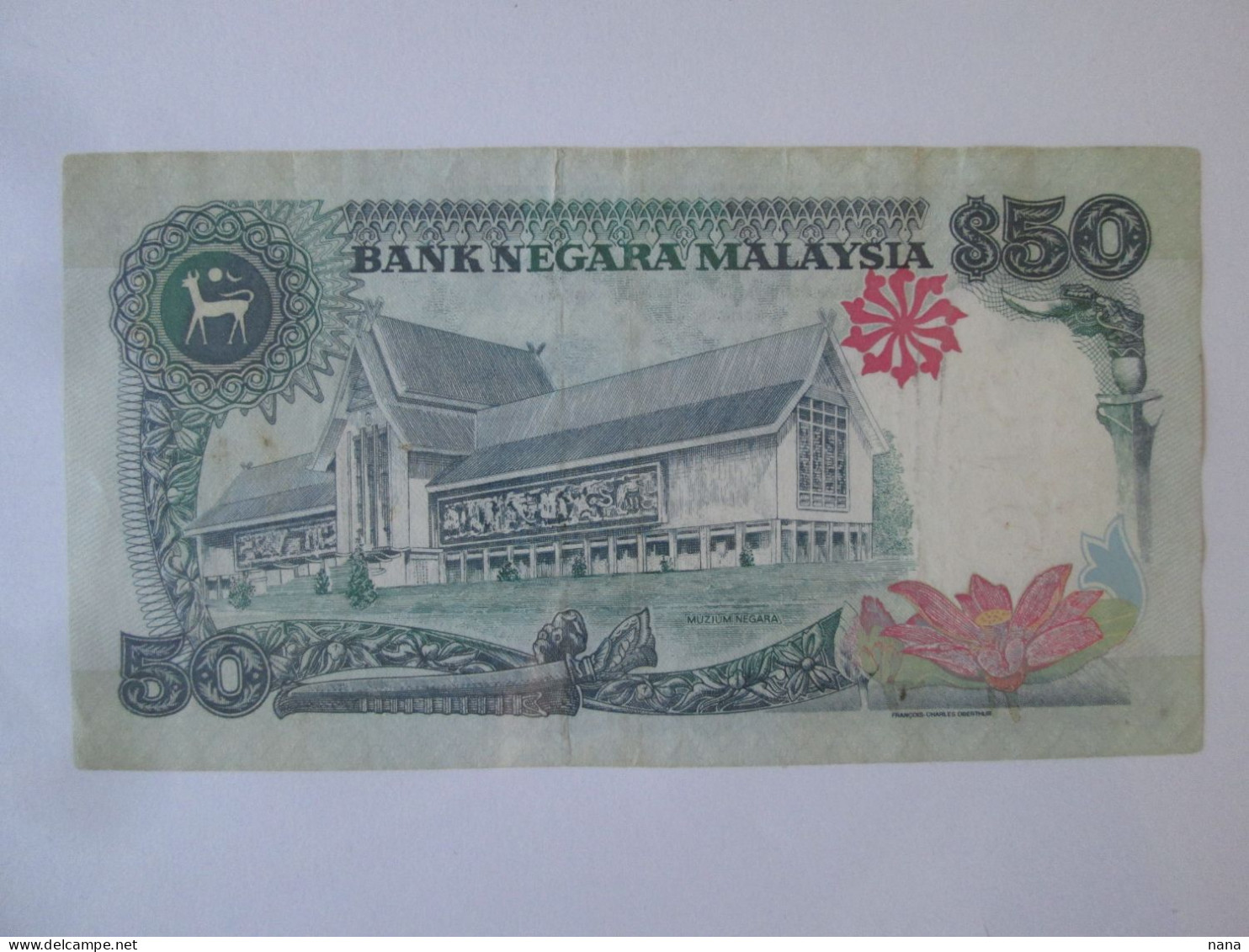 Rare! Malaysia 50 Ringgit 1995 Series 7 Bill Issued By:Francois-Charles Oberthur Fiduciaire,see Pictures - Malaysie