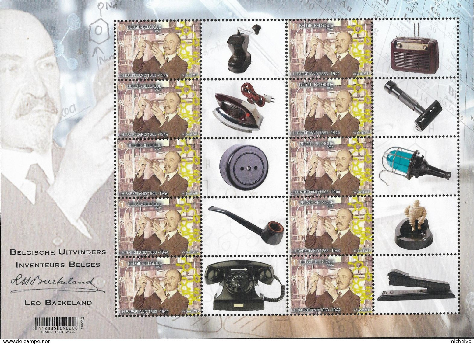 Belg 2024 - La Bakélite ** (inventeur Belge : Léo Baekeland) - Unused Stamps