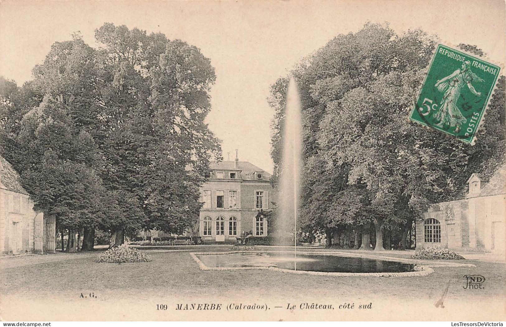 FRANCE - Manerbe - Vue Générale Du Côté Sud Du Château - Carte Postale Ancienne - Honfleur