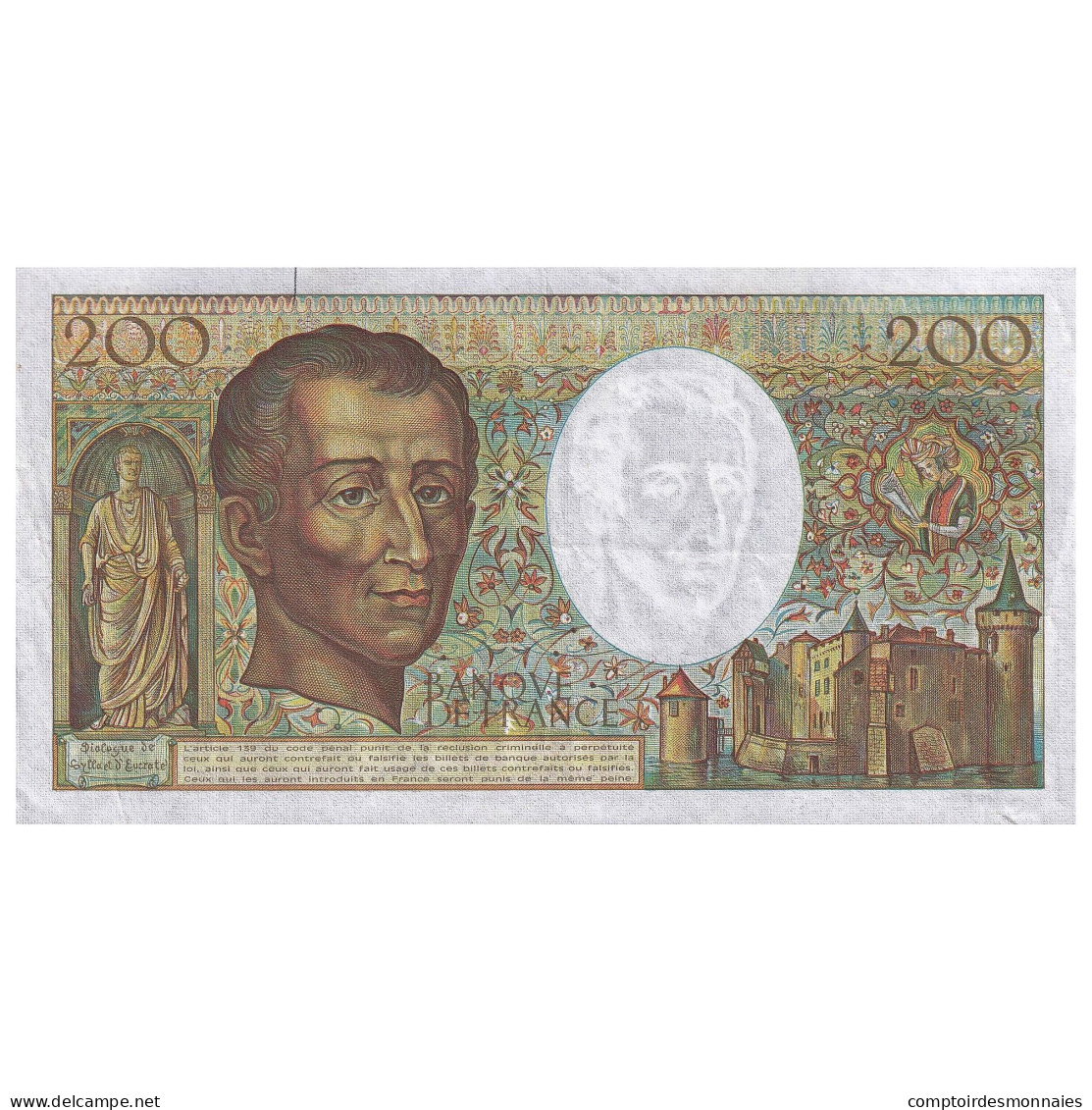 France, 200 Francs, Montesquieu, 1982, N.010, SUP, Fayette:70.02, KM:155a - 200 F 1981-1994 ''Montesquieu''