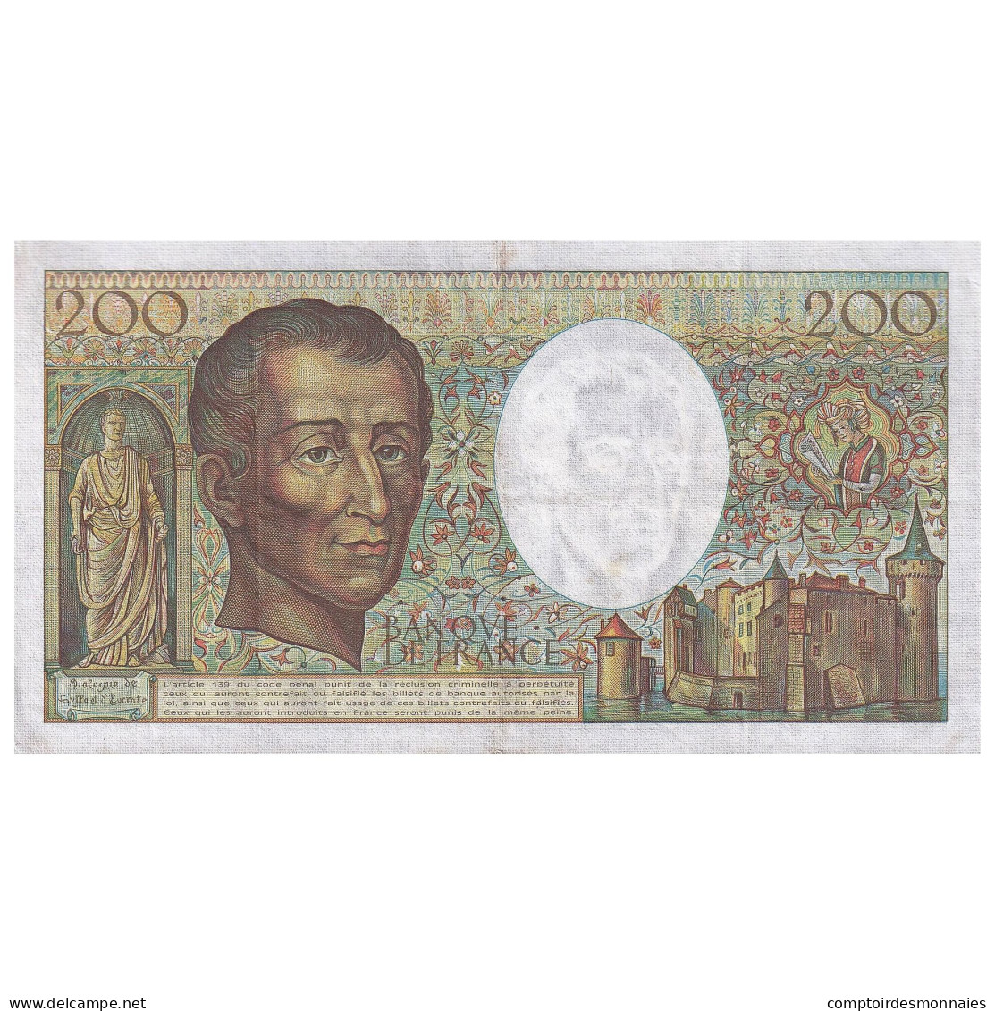 France, 200 Francs, Montesquieu, 1981, D.002, SUP, Fayette:70.01, KM:155a - 200 F 1981-1994 ''Montesquieu''