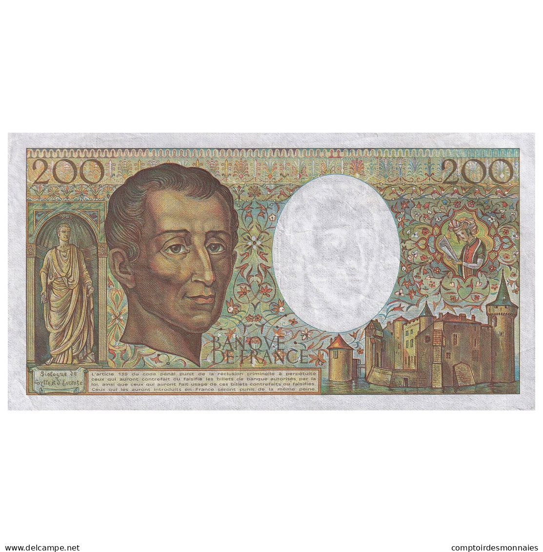 France, 200 Francs, Montesquieu, 1982, R.009, SUP, Fayette:70.02, KM:155a - 200 F 1981-1994 ''Montesquieu''