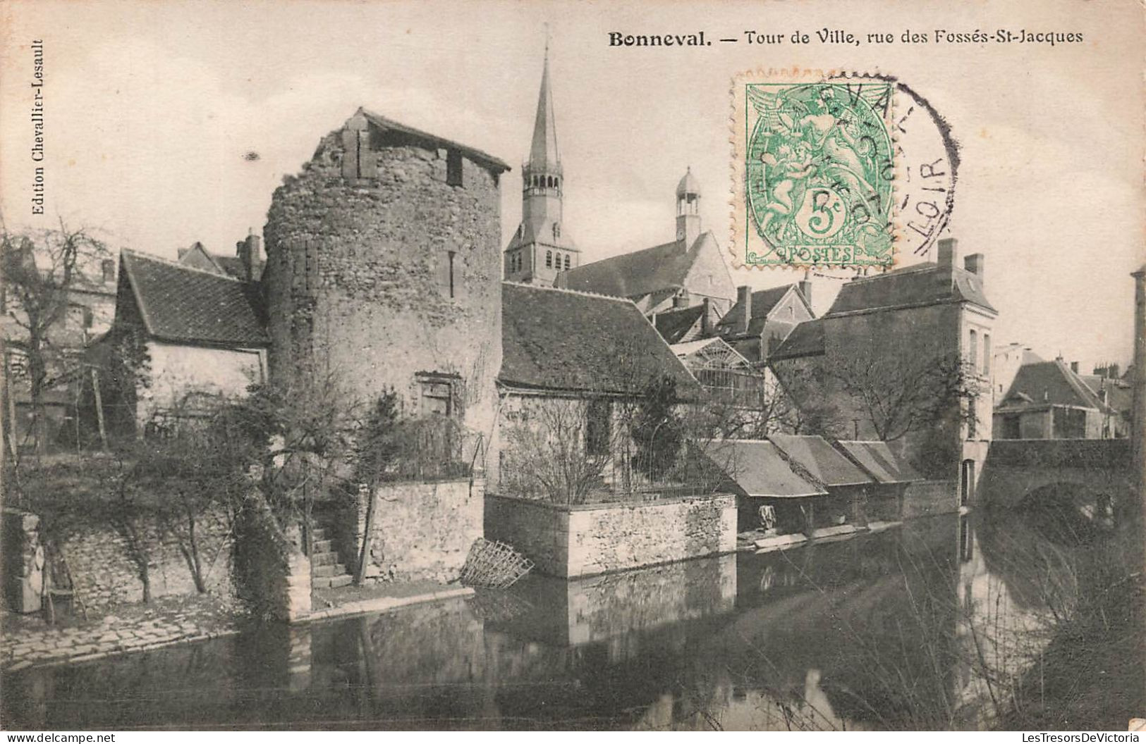 FRANCE -  Bonneval - Tour De Ville - Rue Des Fossés Saint Jacques - Carte Postale Ancienne - Bonneval