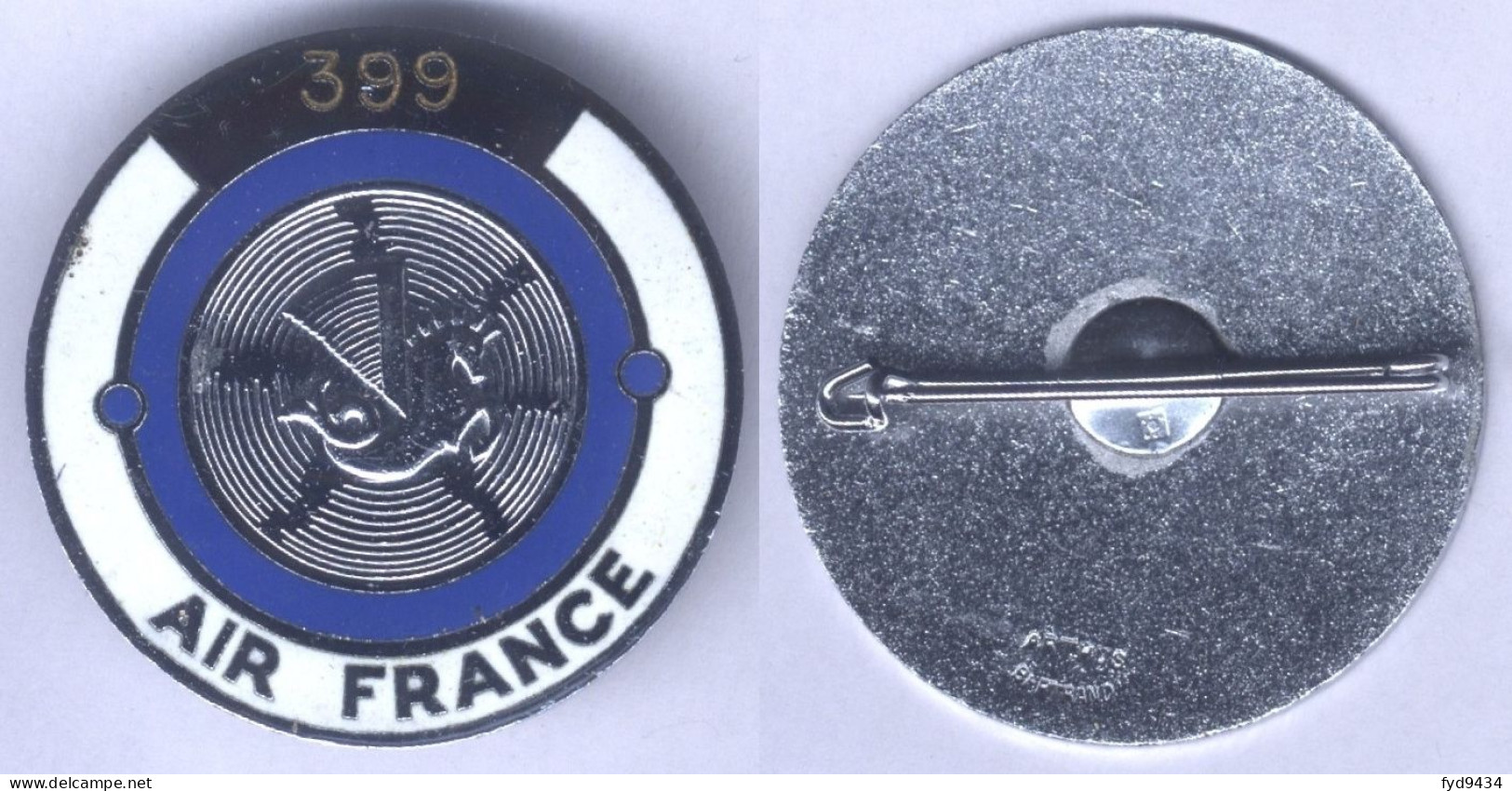 Insigne Air France Personnel Au Sol - Matriculé - Tarjetas De Identificación De La Tripulación
