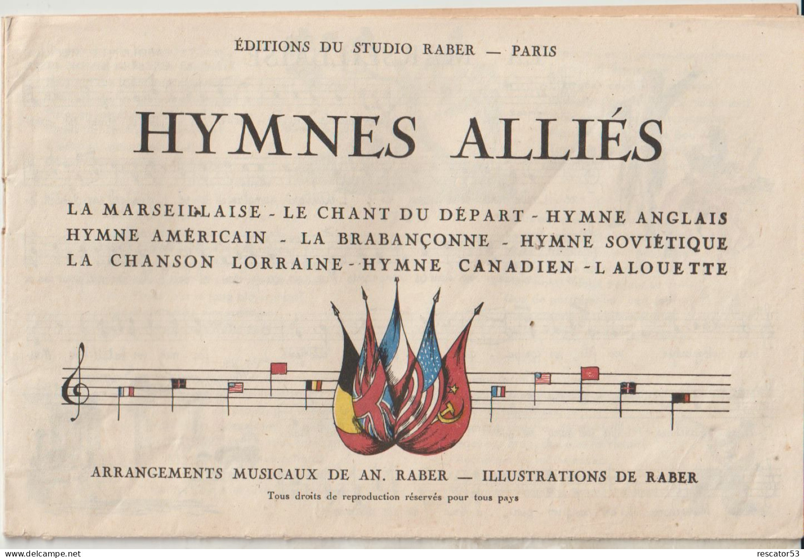 Recueil Hymnes Alliés - Français