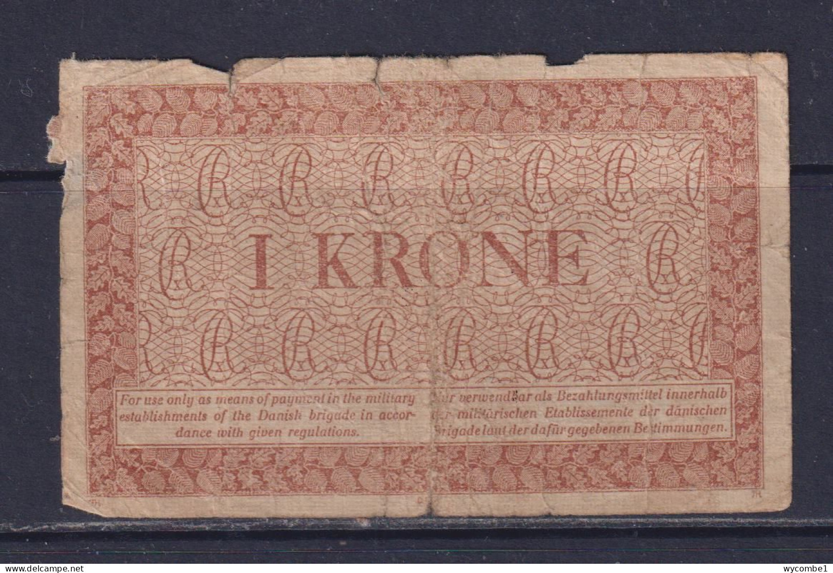 DENMARK - 1947-58 Danske Brigade 1 Krone Circulated Banknote - Dänemark