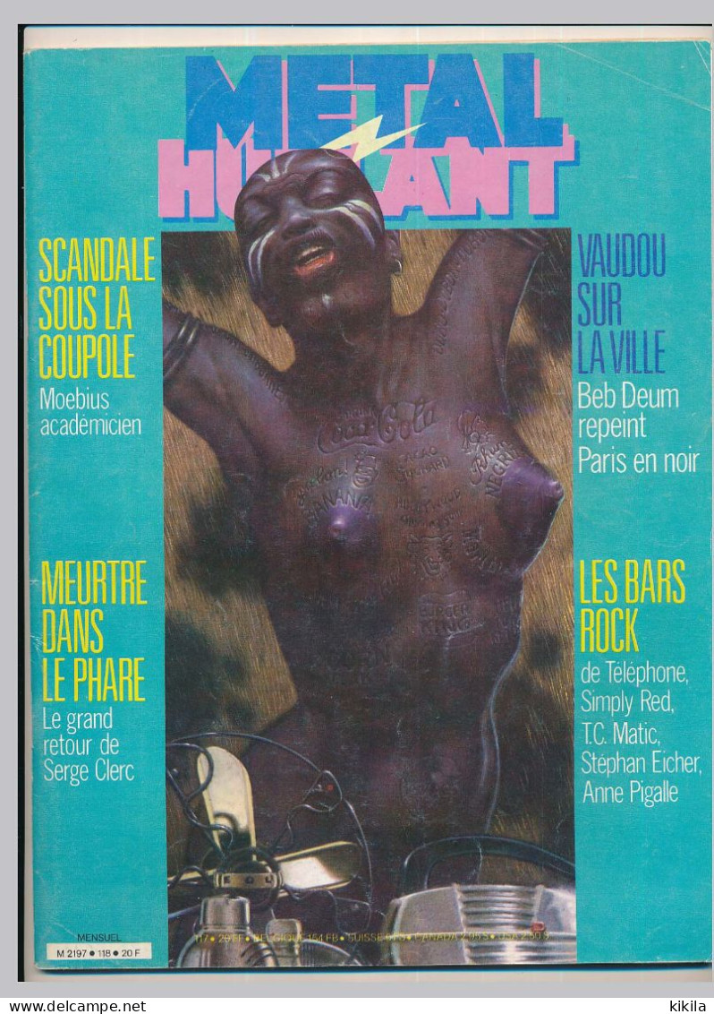 METAL HURLANT N°118 Janvier 1986 Moebius, Clerc, Beb Deum, Jodorowski, Clément, Tramber... - Métal Hurlant