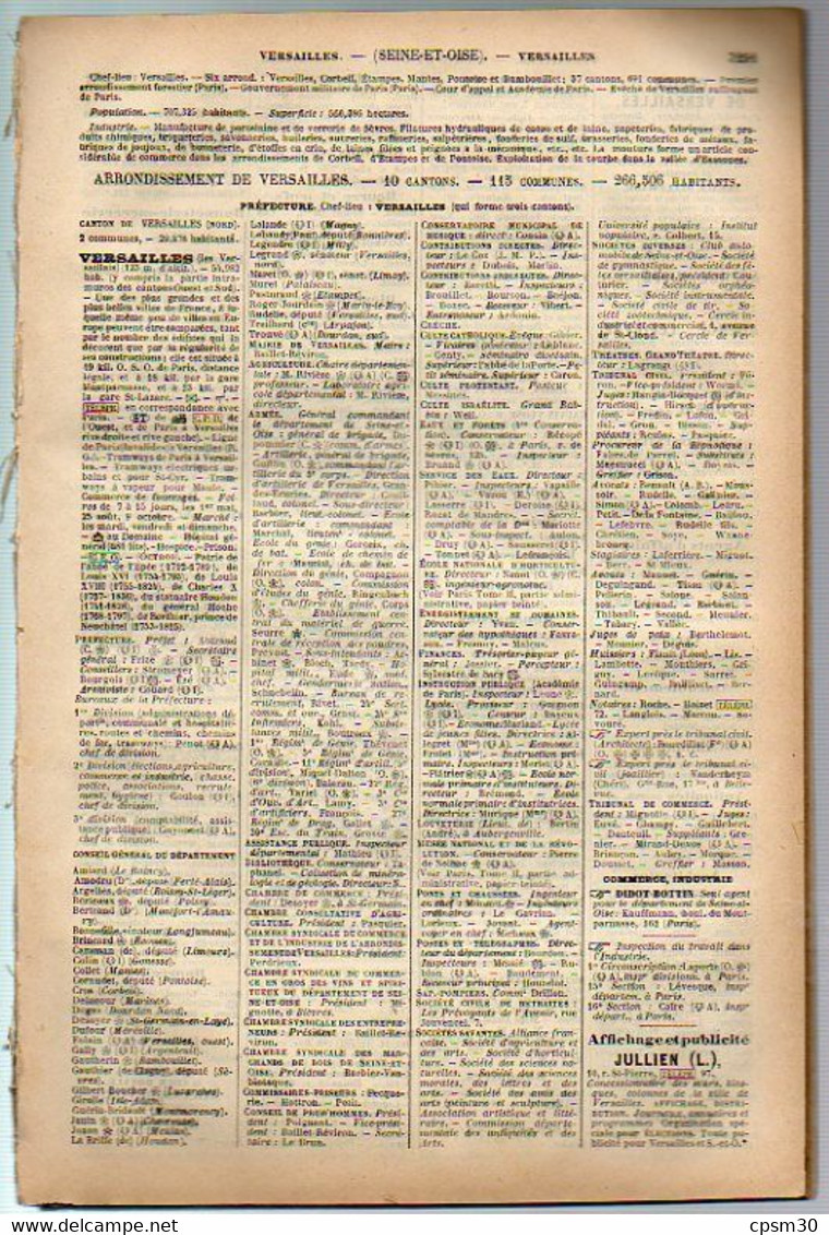 ANNUAIRE - 78 - Département Seine Et Oise - Année 1907 - édition Didot-Bottin - 88 Pages - Telefonbücher