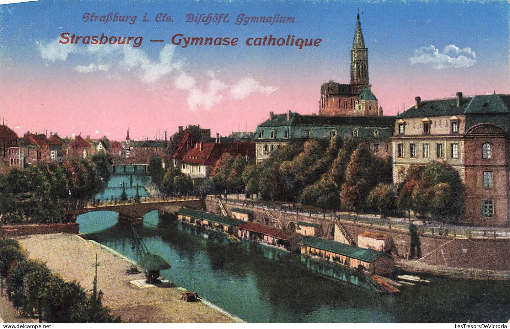 FRANCE - Strasbourg - Gymnase Catholique - Carte Postale Ancienne - Strasbourg