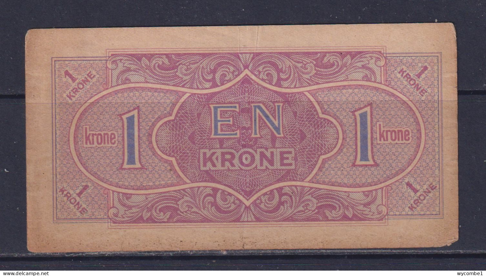 DENMARK - 1945 Allied Supreme Command 1 Krone Circulated Banknote - Denmark