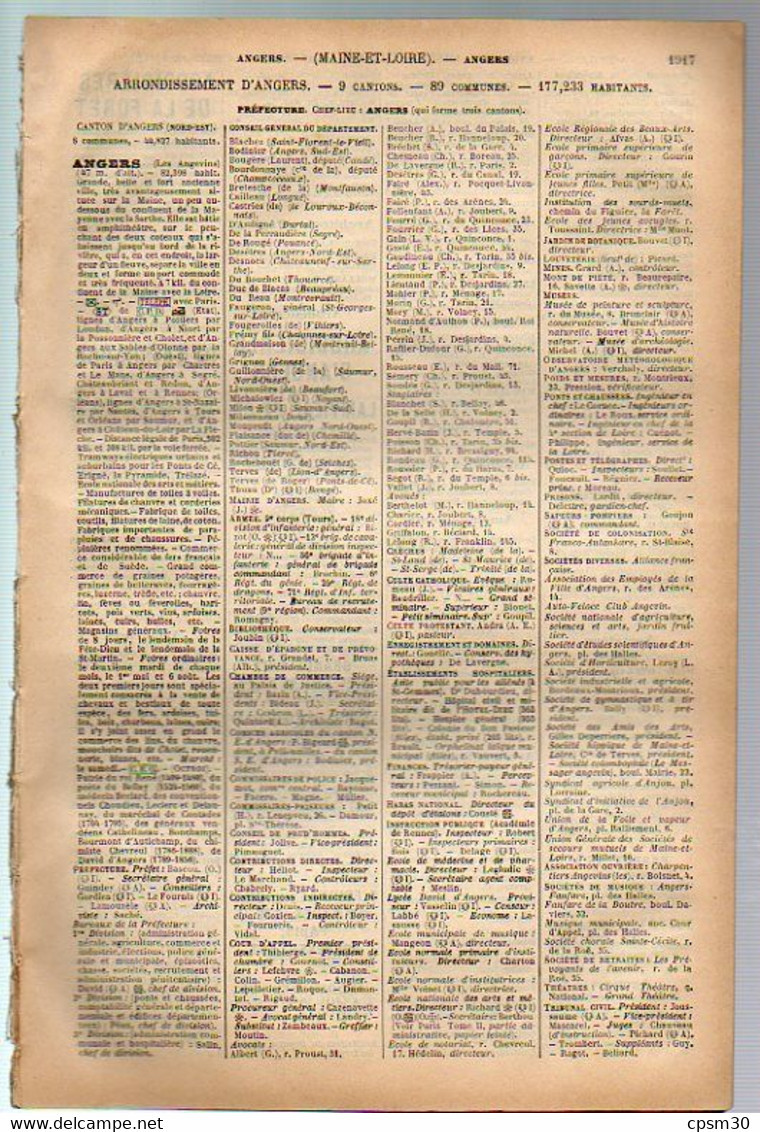 ANNUAIRE - 49 - Département Maine Et Loire - Année 1907 - édition Didot-Bottin - 59 Pages - Annuaires Téléphoniques