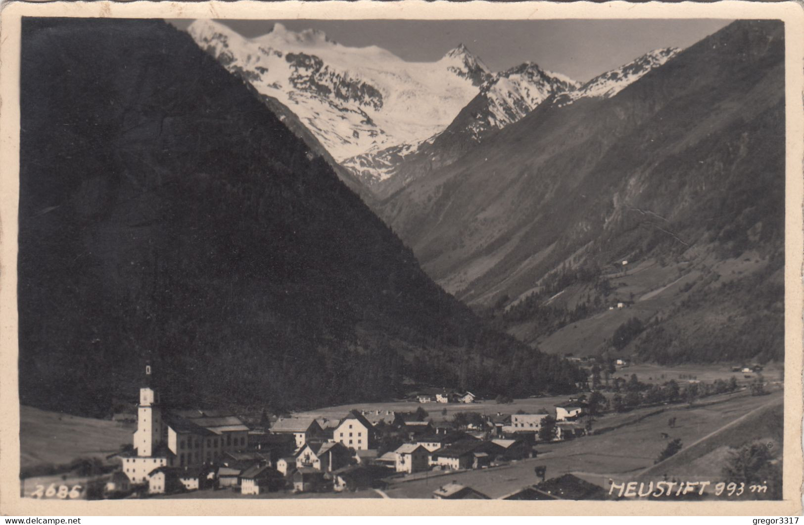 E3434) NEUSTIFT Im Stubaital - Kirche - Häuser - Alte  FOTO AK 1947 - Neustift Im Stubaital