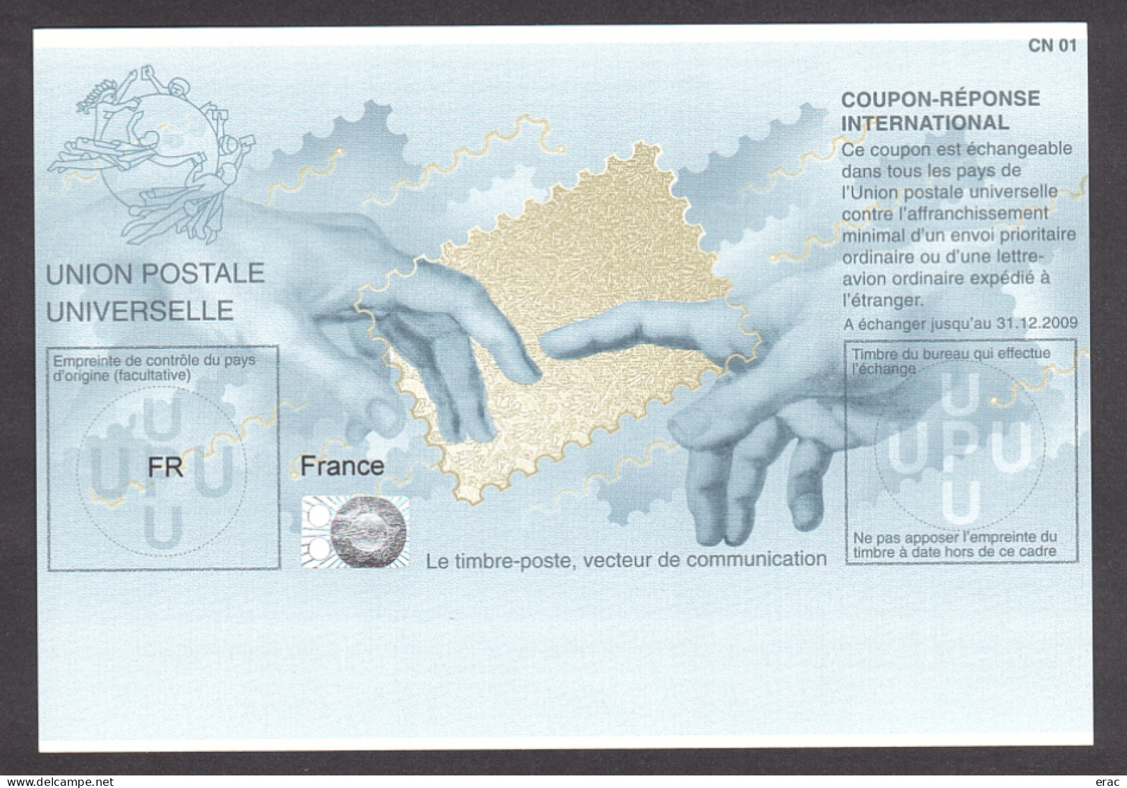 UPU - Coupon-réponse International - CN 01 - FR - Vecteur De Communication - Neuf - Buoni Risposte