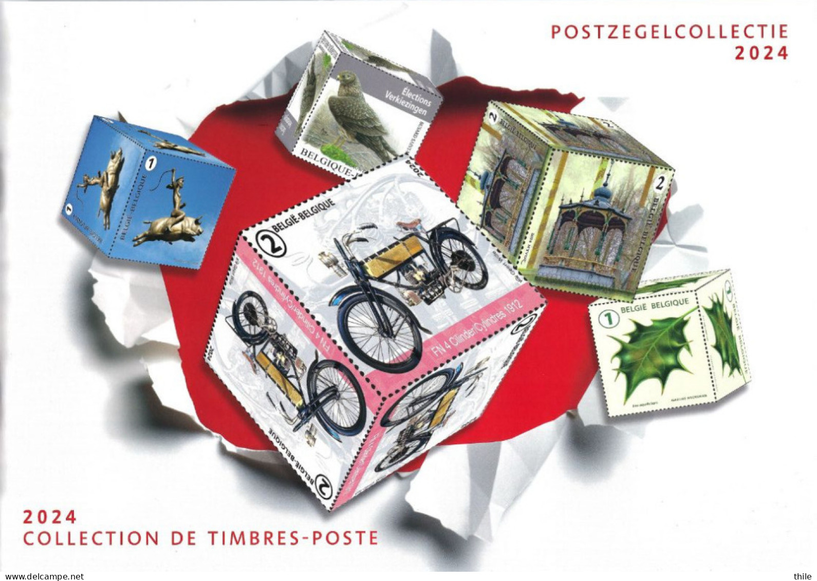 Collection - Collectie 2024 - Présentation Des Timbres émis En 2024 - Volantini Postali