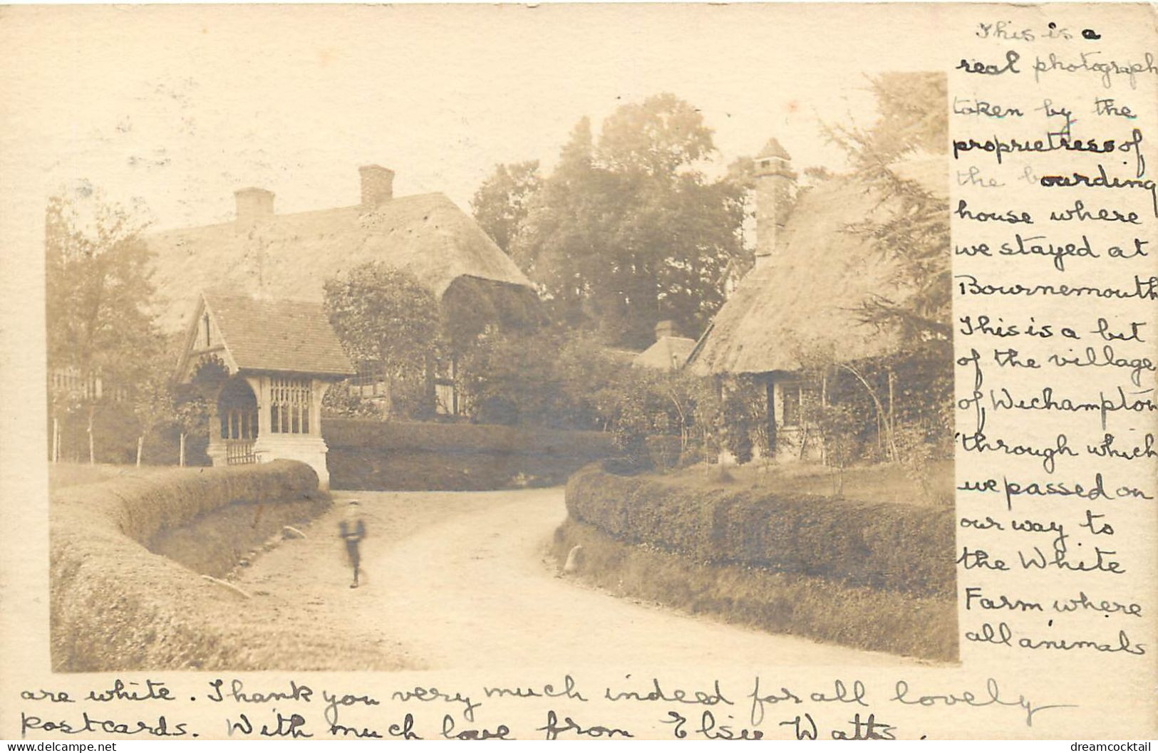 (RIAS) Angleterre BOURNEMOUTH Un Cottage Ou Farm Rare Photo Cpa 1903 - Bournemouth (depuis 1972)