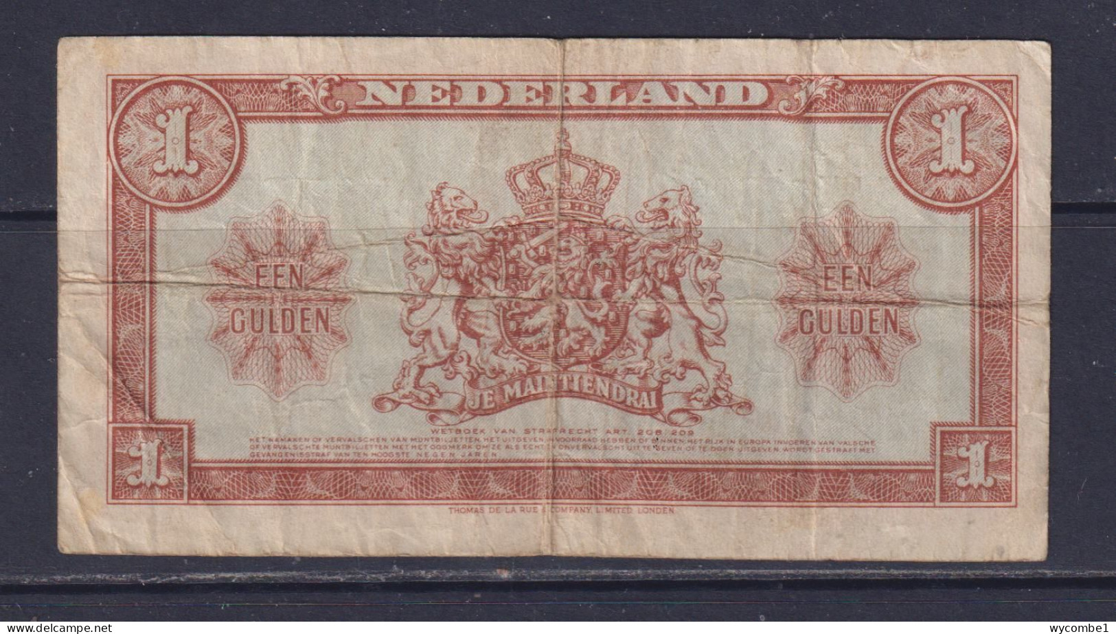 NETHERLANDS - 1945 1 Gulden Circulated Banknote - 1 Gulden