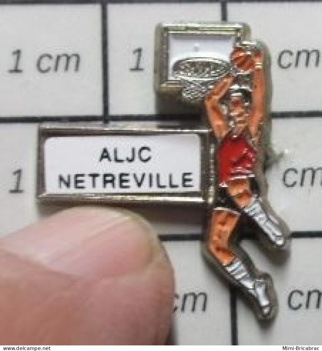 818A Pin's Pins / Rare & Belle Qualité !!!  SPORTS / BASKET-BALL ALJC NETREVILLE - Basketball