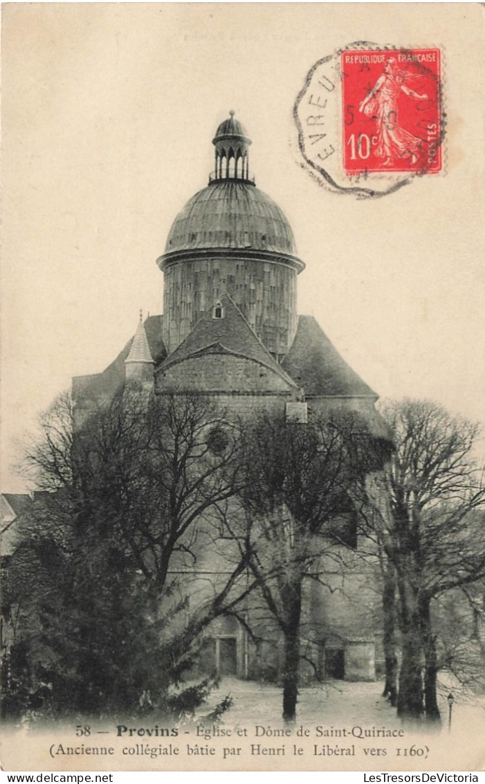 FRANCE - Provins -  Vue Sur L'église Et Et Le Dôme De Saint Quiriace - Carte Postale Ancienne - Provins