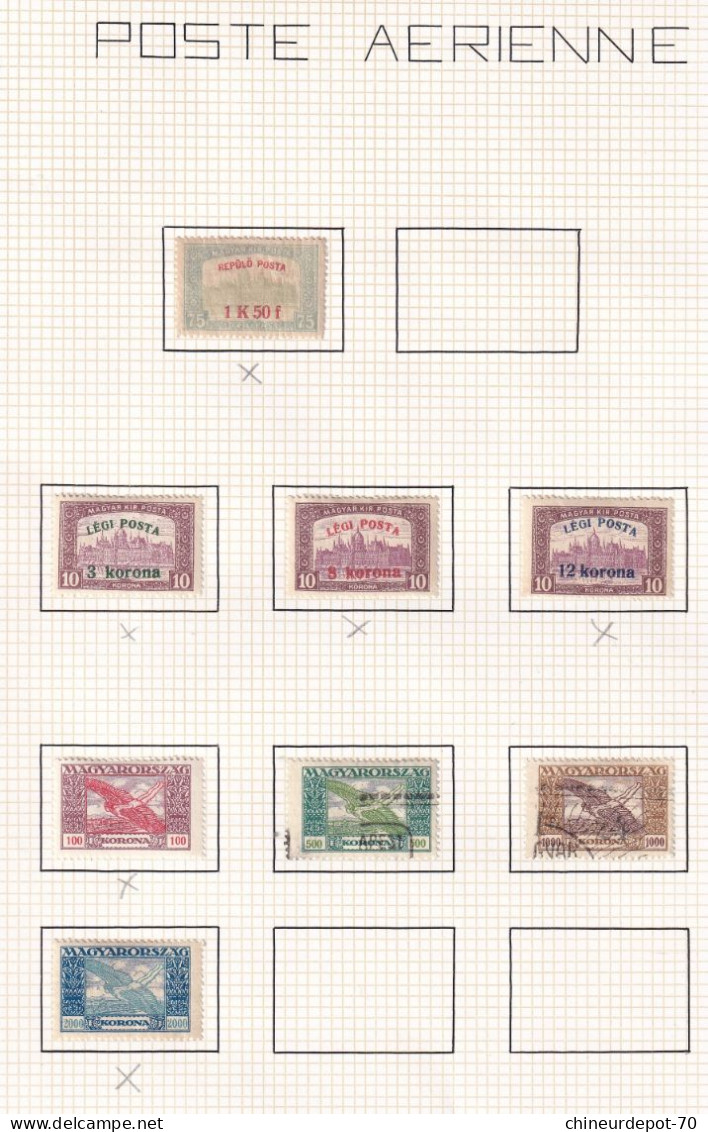 Lot Hongrie Poste Aérienne Neufs Avec Charniere * & 3 Oblitérés  Voir Photos - Unused Stamps