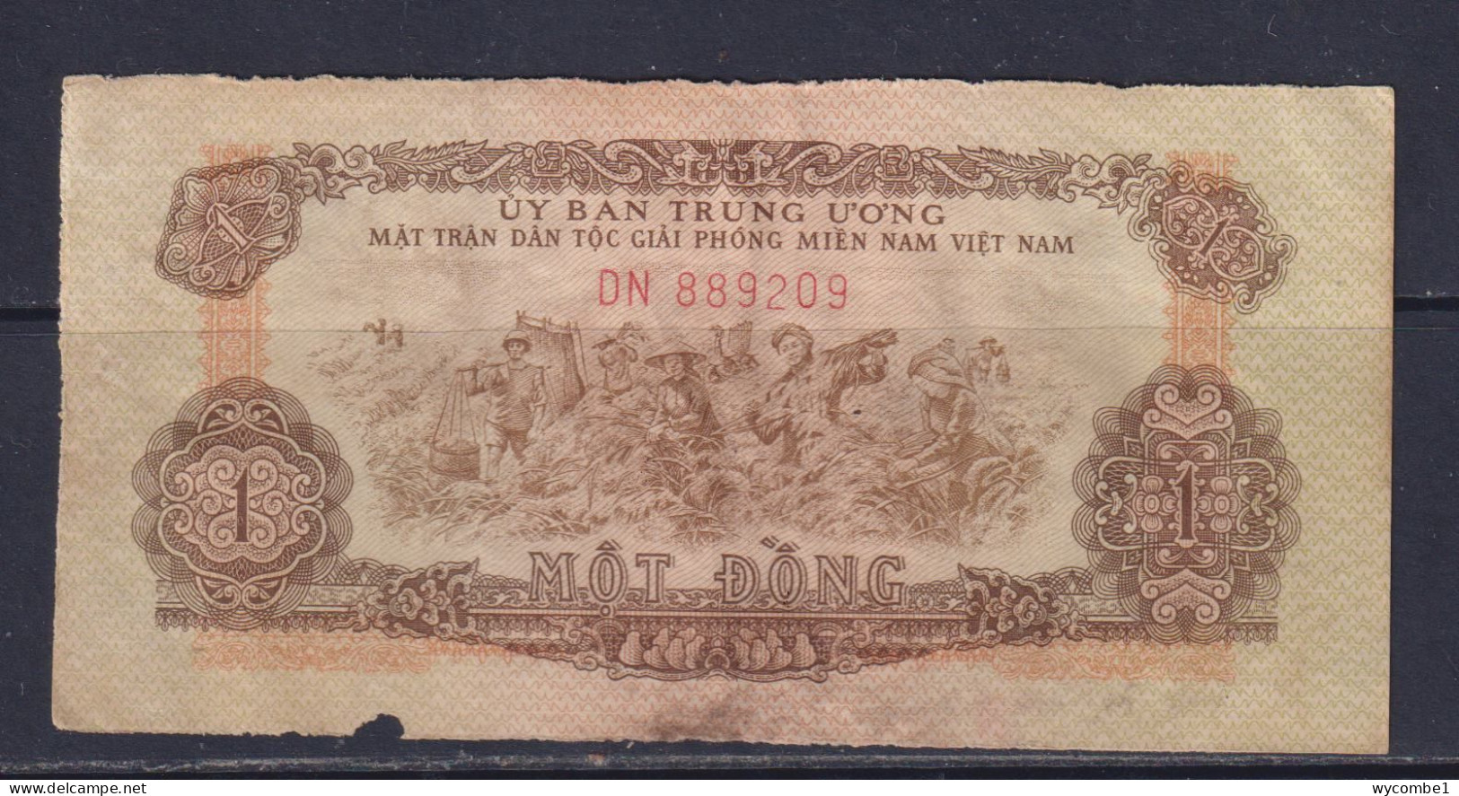 SOUTH VIETNAM - 1963 1 Dong Circulated Banknote - Viêt-Nam