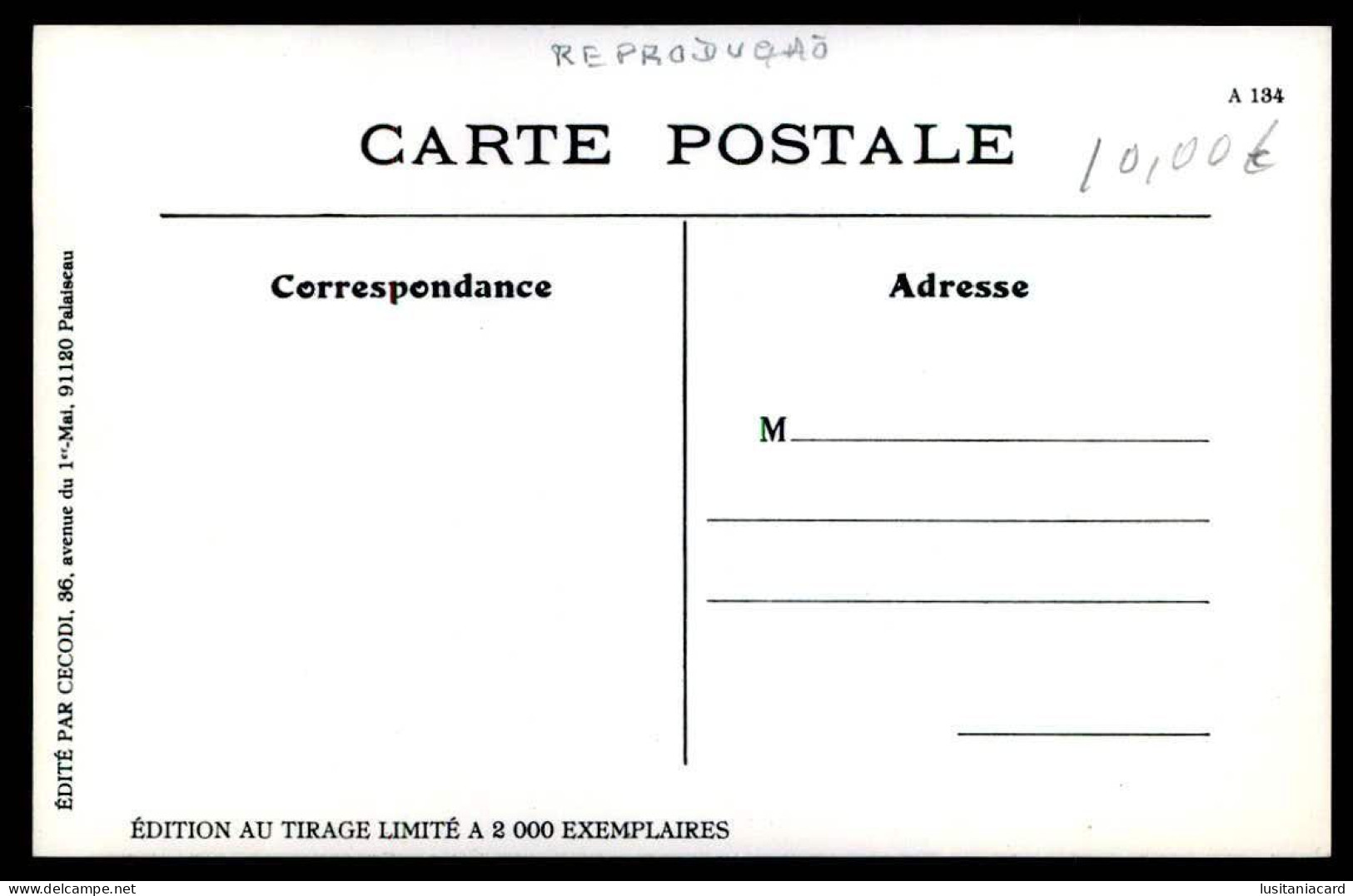 FRANCE - PARIS - FIGURES PARISIENNES - Cocher De Fiacre.( REPRODUÇÃO) ( Ed. CECODI - ND. Phot. Nº 1520) Carte Postale - Taxis & Droschken