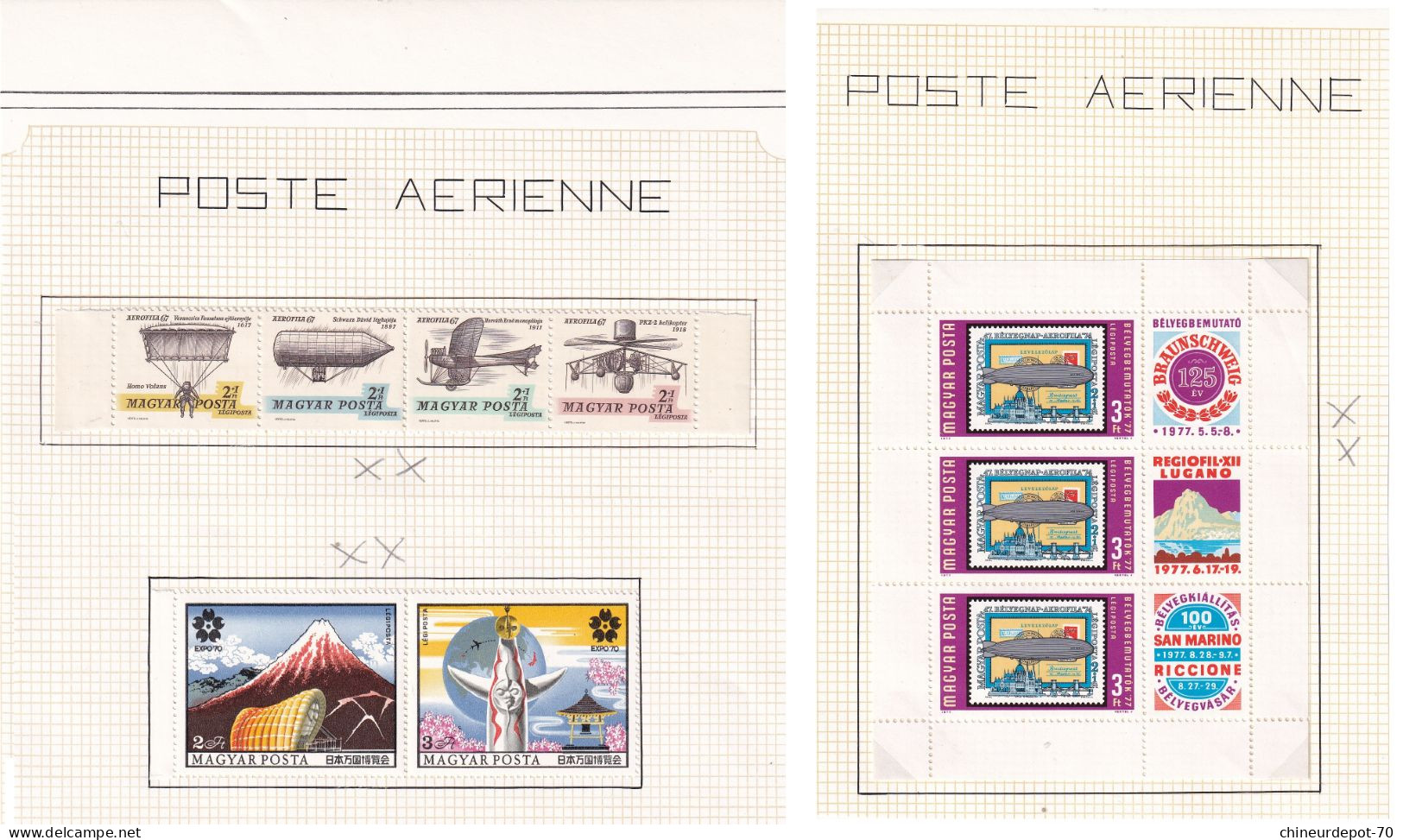 Lot Hongrie Poste Aérienne Neufs Sans Charnières ** - Unused Stamps