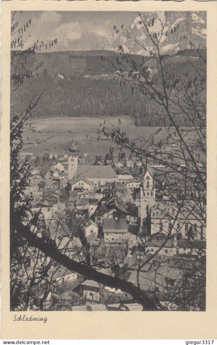 E3452) SCHLADMING - Sehr Schöne Alte FOTO AK - Blick über Häuser Auf Kirchen Etc. - Schladming