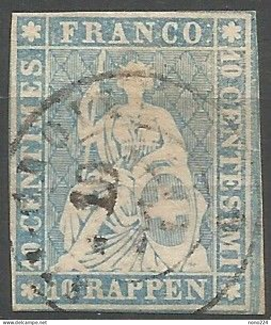 Timbre De 1855 ( Strubel / N°23C / Signé Marchand ) - Used Stamps