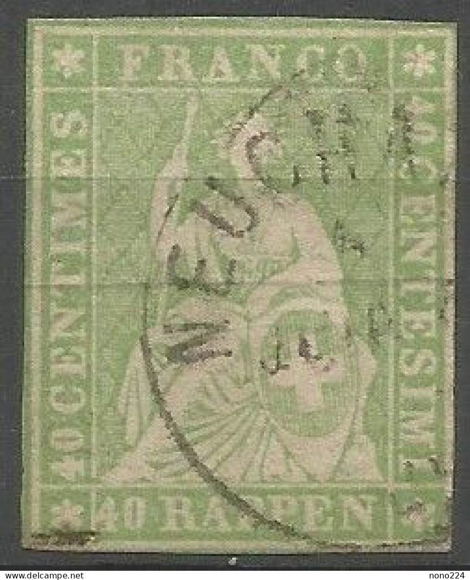 Timbre De 1855 ( Strubel / N°26C / Signé Marchand ) - Used Stamps