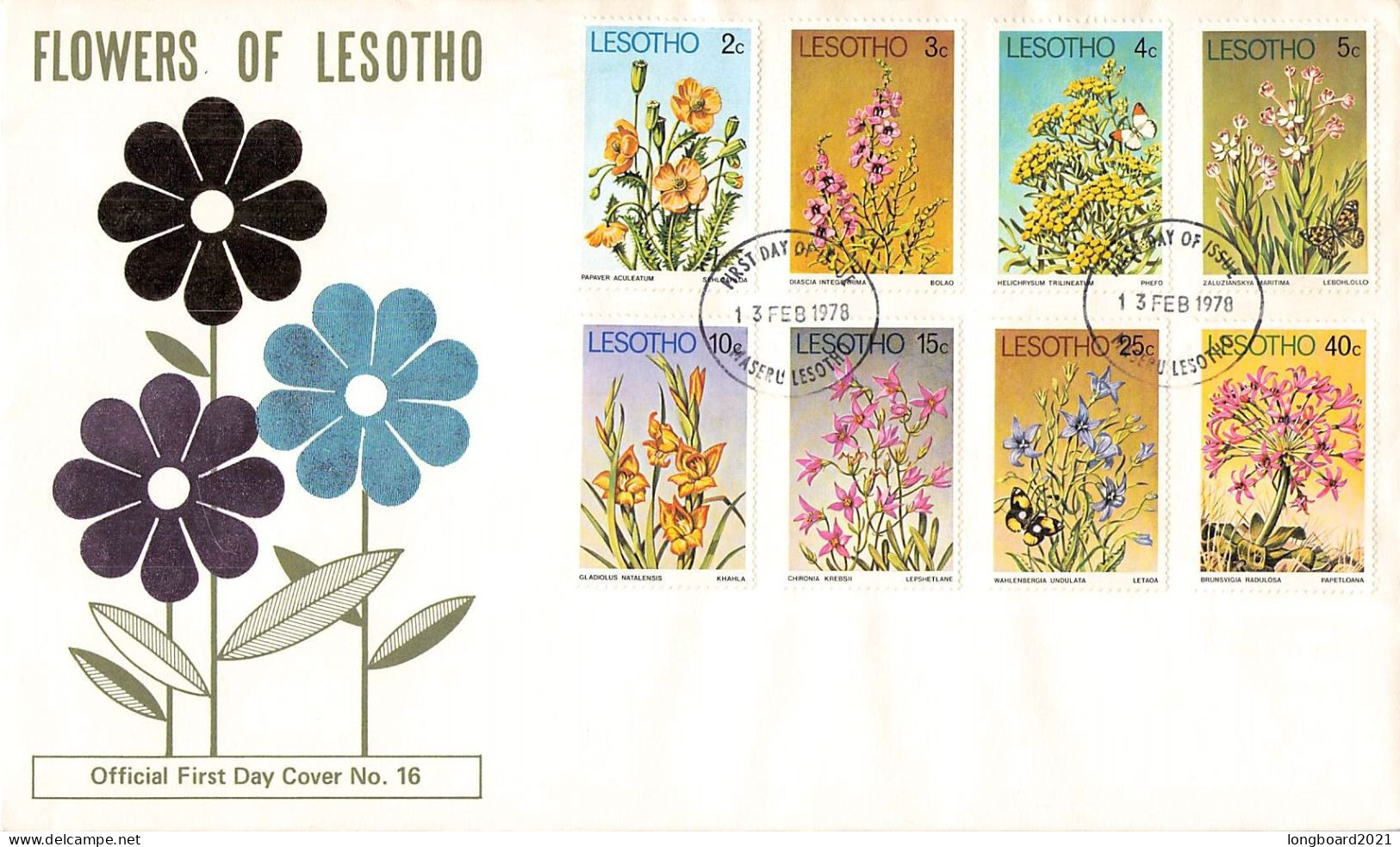 LESOTHO - FDC 1978 FLOWERS / 5049 - Lesotho (1966-...)