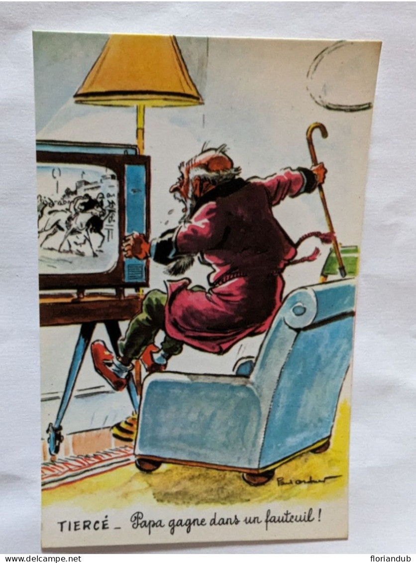 CP Humour - Illustrateur Paul Ordner - Édition Photochrom - Série 30304 - Tiercé - Papa Gagne Dans Un Fauteuil - Ordner, P.