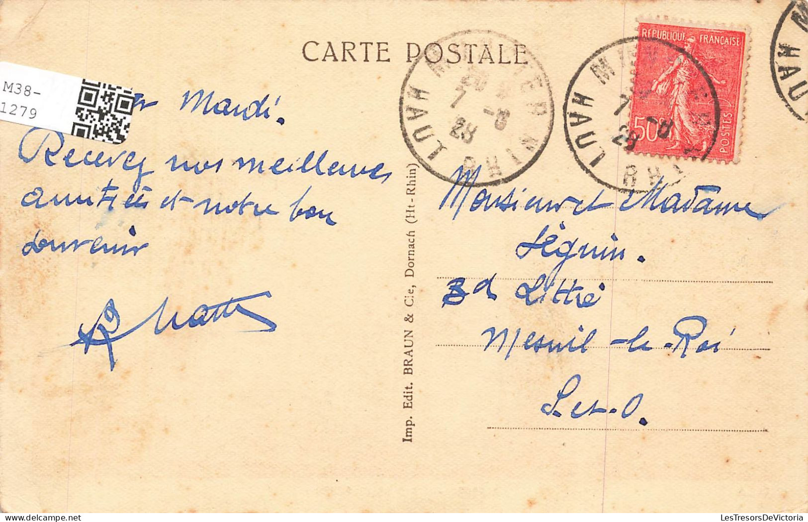 FRANCE - Alsace - Vue D'un Nid De Cigones - Carte Postale Ancienne - Alsace