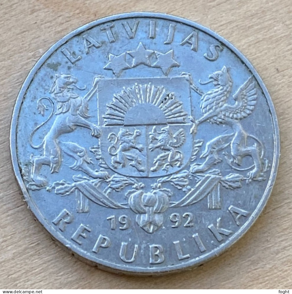 1992 Latvia Standard Coinage Coin 2 Lati,KM#12,6475 - Lettonie