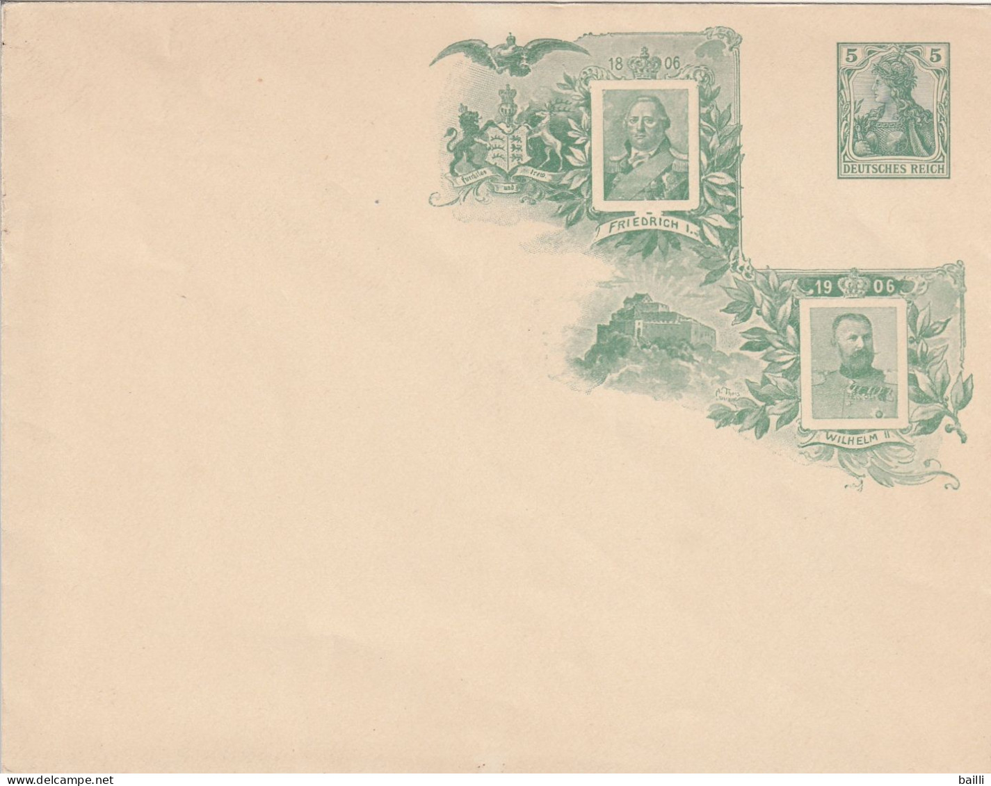 Allemagne Entier Postal Illustré 1906 - Buste