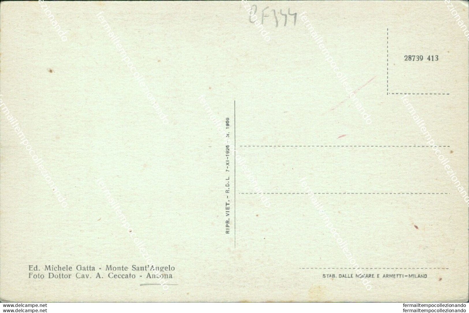 Cf344 Cartolina Monte S.angelo Il Campanile Angioino Ancona Marche - Caltanissetta