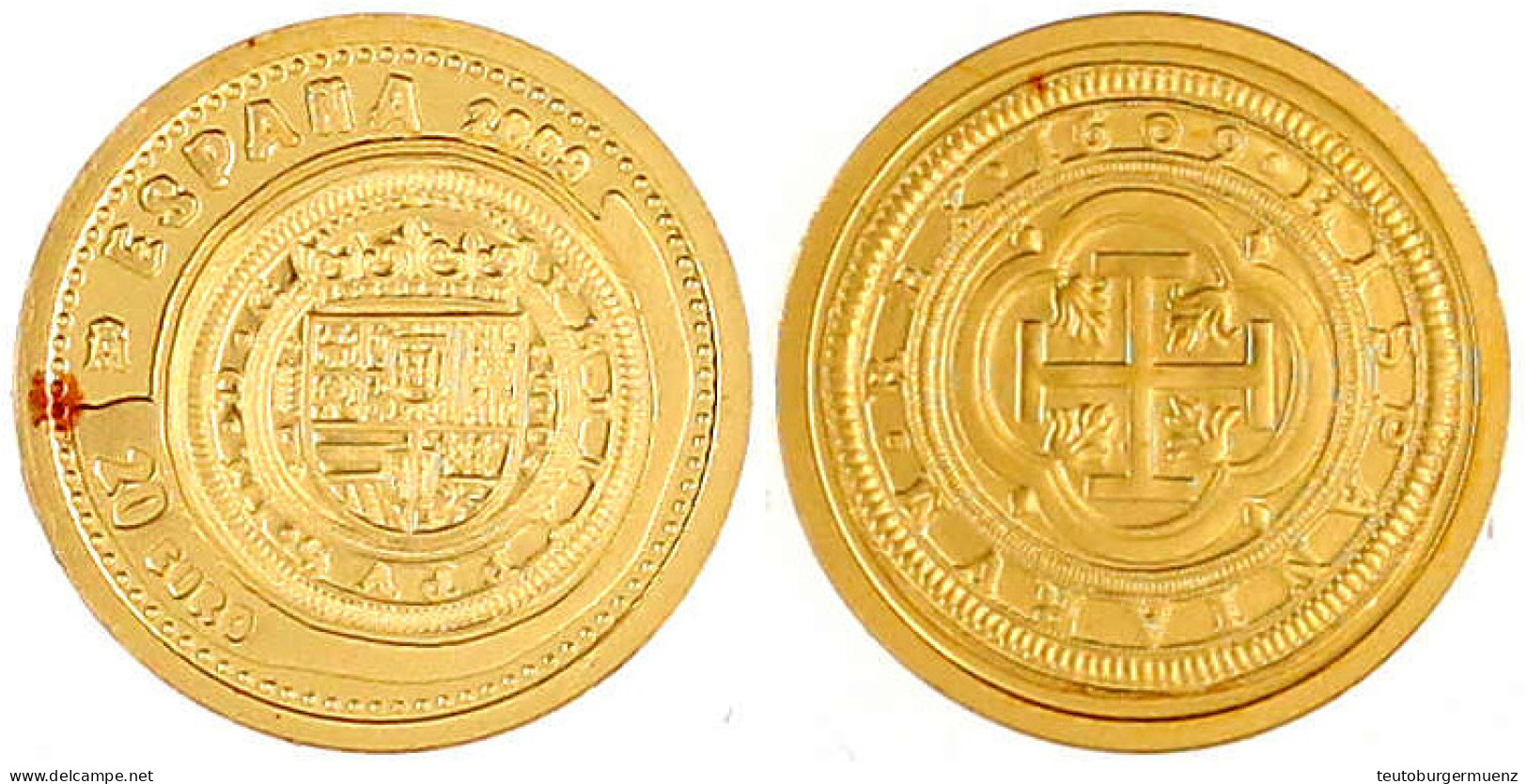 20 Euro 2009 Spanische Münze. 1/25 Unze. In Originalschatulle Mit Zertifikat Und Umverpackung. Polierte Platte. Krause/M - España