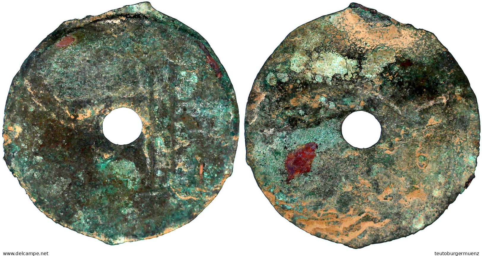 Rundmünze Ca. 350/220 V. Chr. Stadt Yuan Im Staat Liang. 9,34 G. Sehr Schön, Selten. Hartill 6.3. - Cina