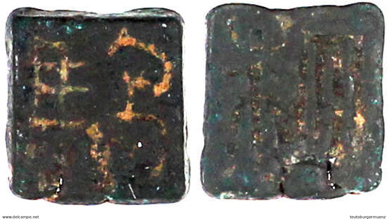 4 Zhu Mit Zeichen "Zou". Rechteckig, 11 X 9 Mm. Sehr Schön, Selten Exemplar Der 58. Teutoburger Münzauktion, Los-Nr. 407 - Chine