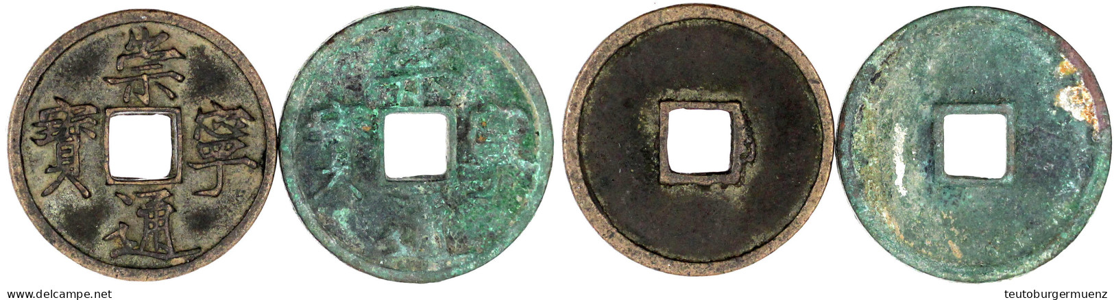 2 Varianten Zum 10 Cash, Bronze 1102/1106. Chong Ning Tong Bao. Fast Sehr Schön Und Sehr Schön/vorzüglich. Hartill 16.40 - China