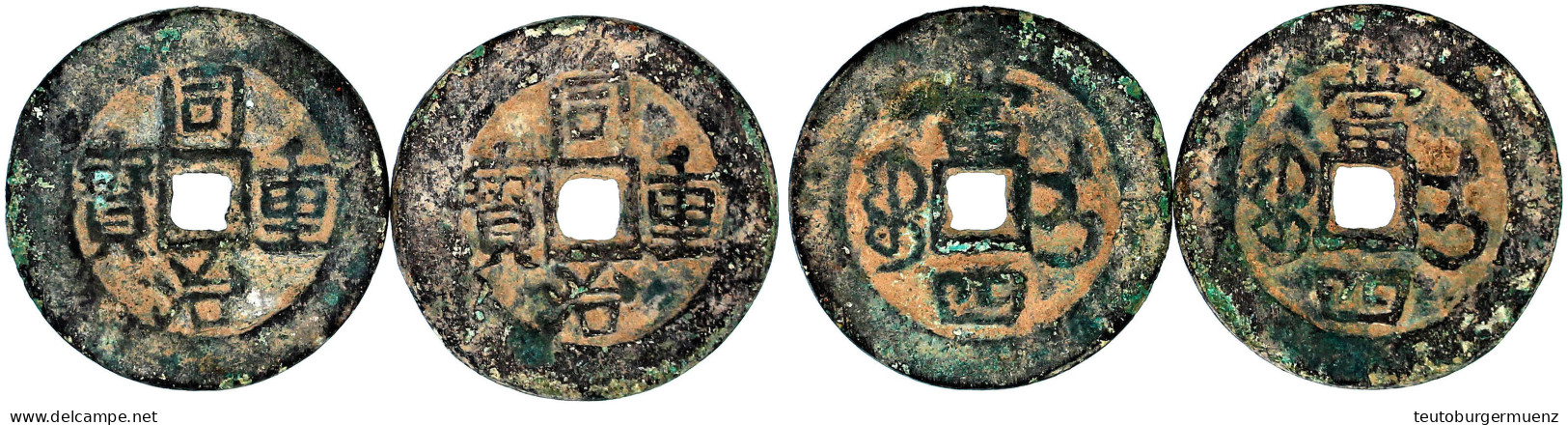 2 X 4 Pul (= 10 Cash) 1862/1866 Tong Zhi Zhong Bao, Mzst. Ili In Sinkiang. Beide Schön/sehr Schön, Fundbelag. Hartill 22 - Chine
