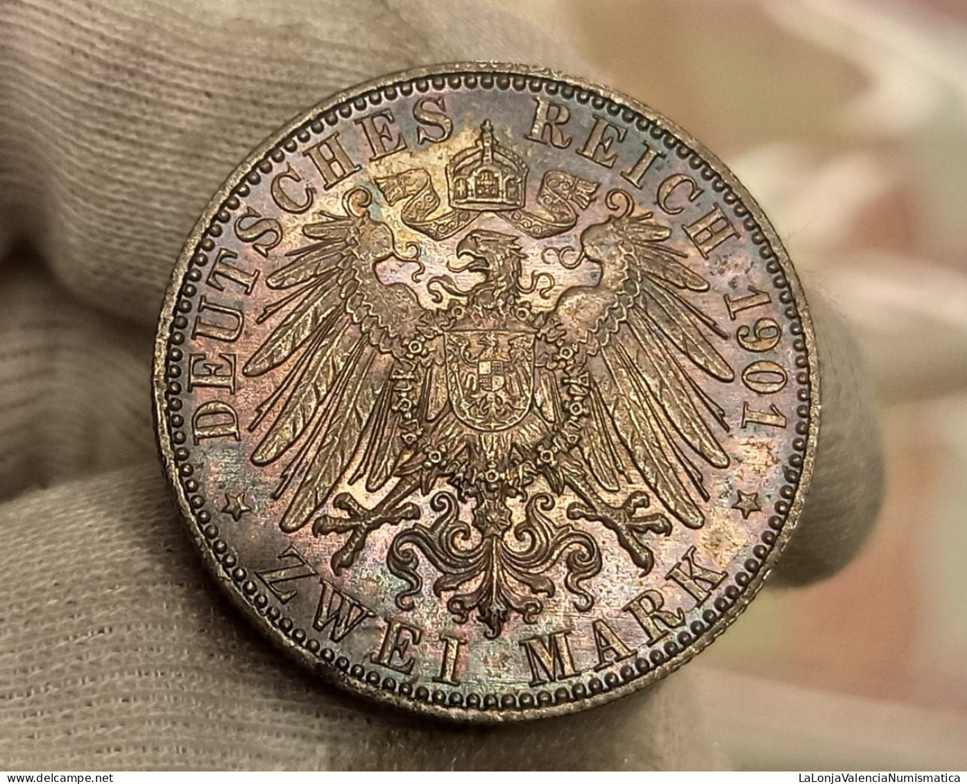Alemania Germany Prusia 2 Mark William II 1901 A Berlín Km 525 Plata Ebc/+ Xf/ - 2, 3 & 5 Mark Silber