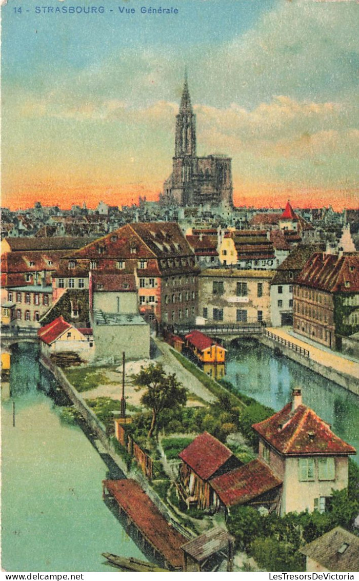 FRANCE  - Strasbourg - Vue Générale - Colorisée - Carte Postale Ancienne - Strasbourg