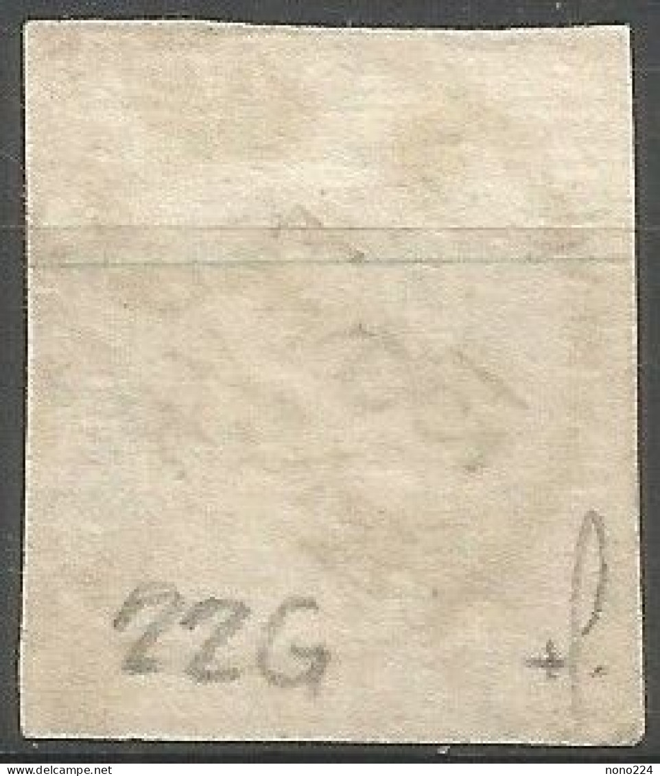 Timbre De 1857/62 ( Strubel / N°22G / Signé Marchand ) - Used Stamps