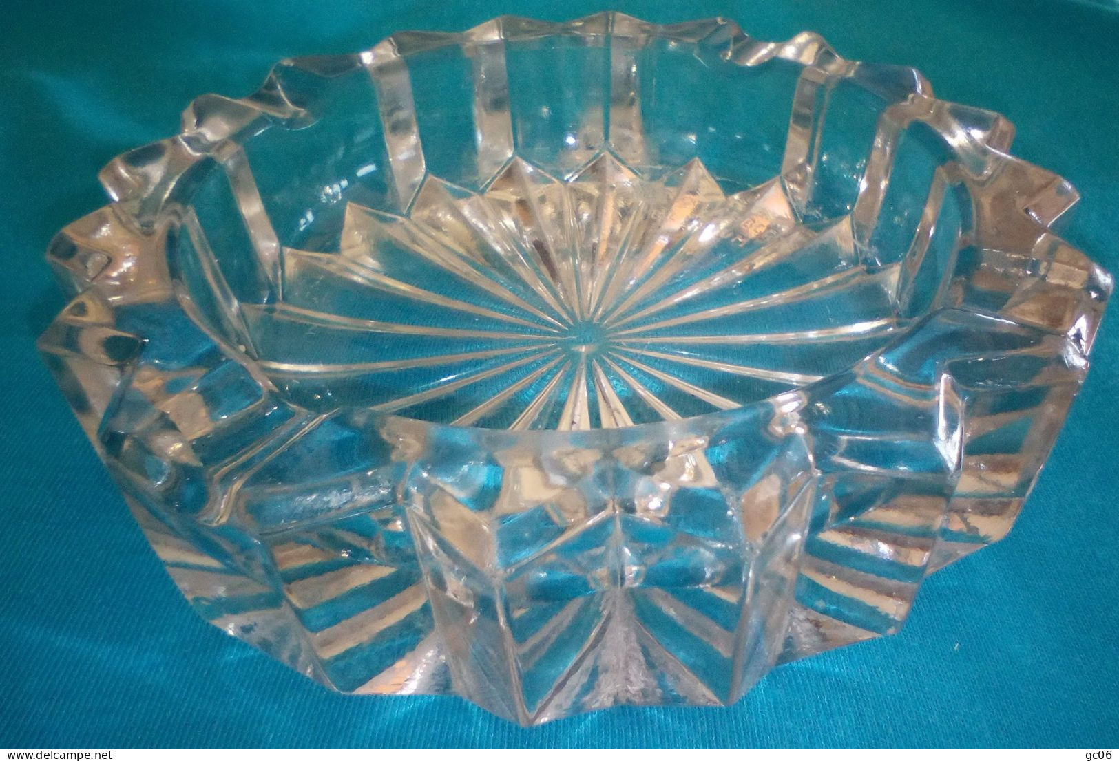 Ancien Cendrier En Cristal Val Saint Lambert – Belgique - Glass & Crystal