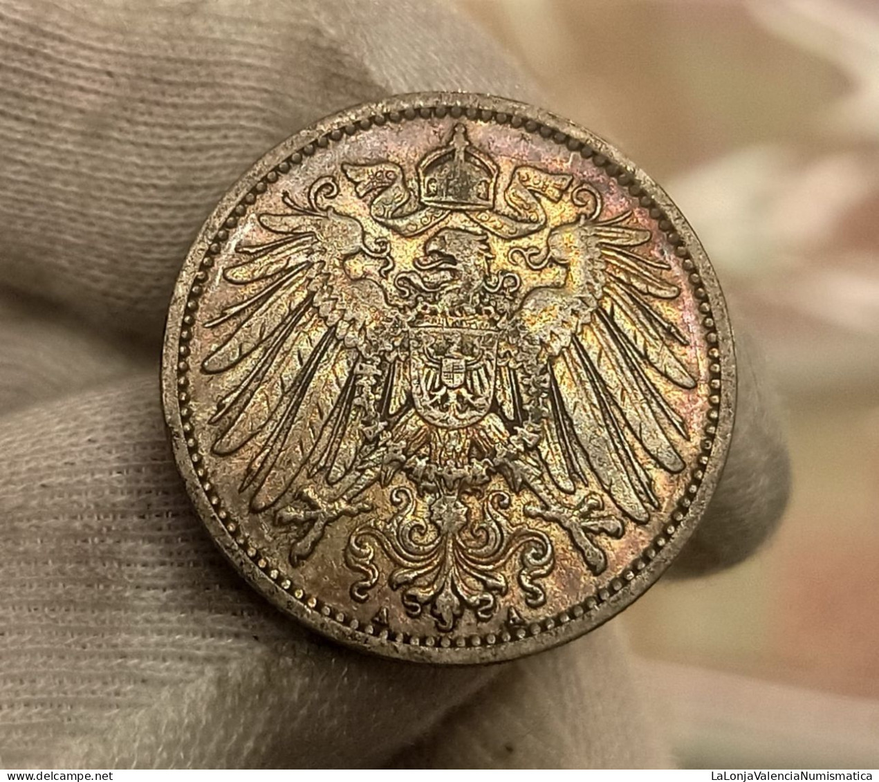 Alemania Germany 1 Mark Wilhelm II 1905 A Berlín Km 14 Plata - 1 Mark