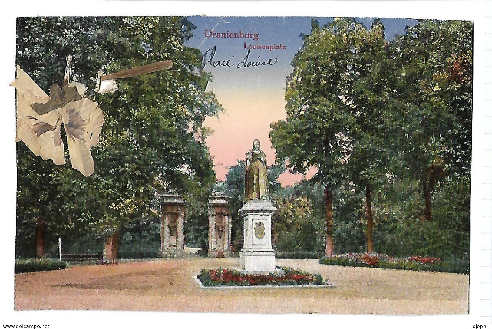 Oranienburg - Louisenplatz- écrite Fleur Pensées Accrochée à La Carte - Oranienburg