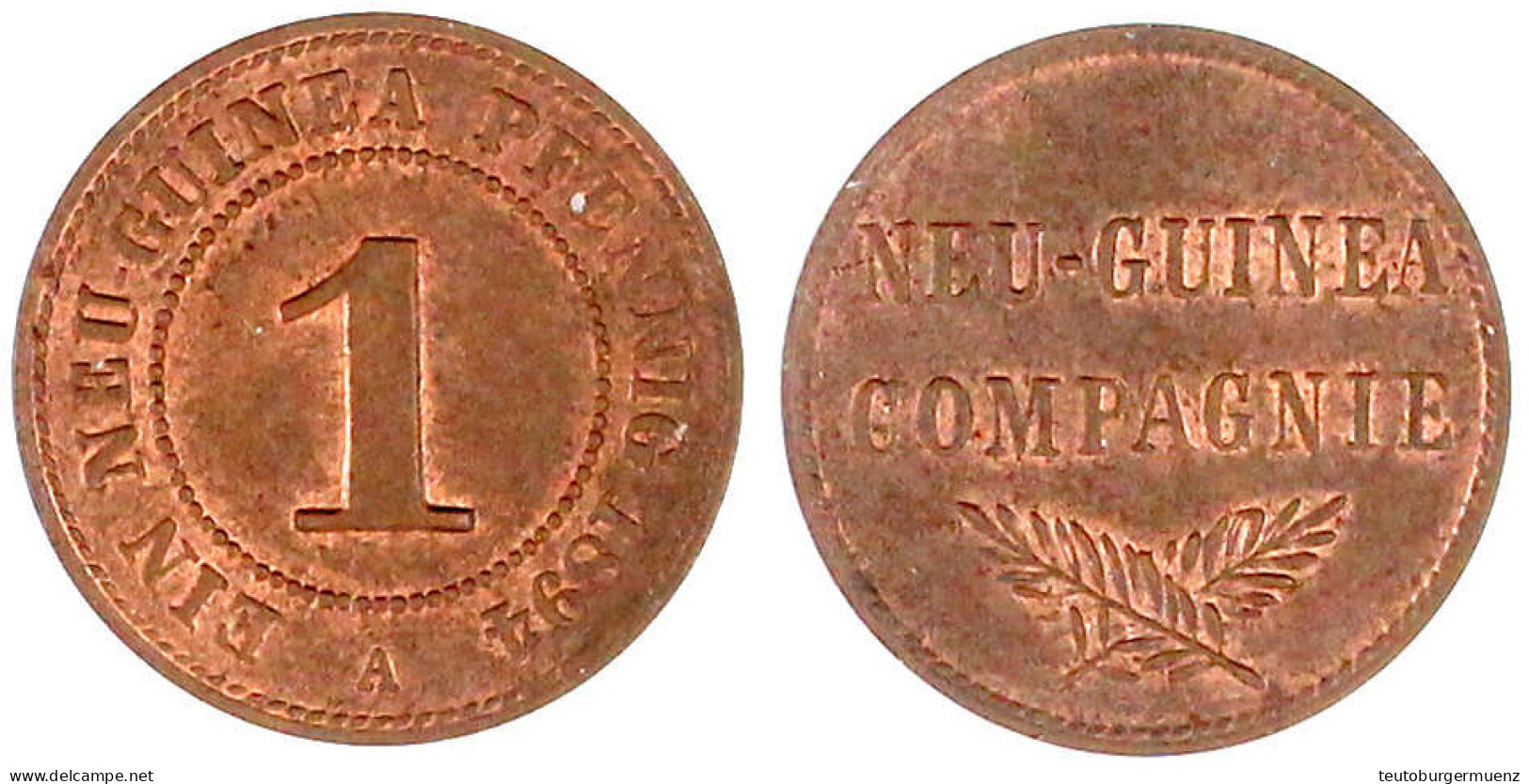 1 Neuguinea Pfennig 1894 A. Vorzüglich/Stempelglanz. Jaeger 701. - Sonstige & Ohne Zuordnung
