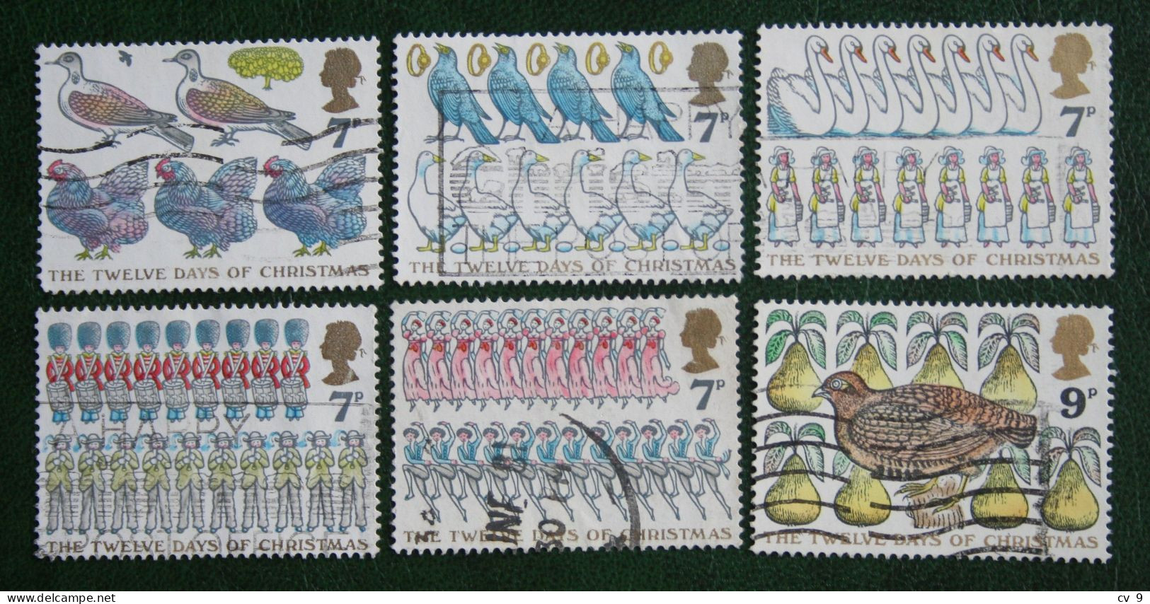 Natale Weihnachten Xmas Noel Kerst Bird (Mi 750-755 1977 Used Gebruikt Oblitere ENGLAND GRANDE-BRETAGNE GB GREAT BRITAIN - Used Stamps