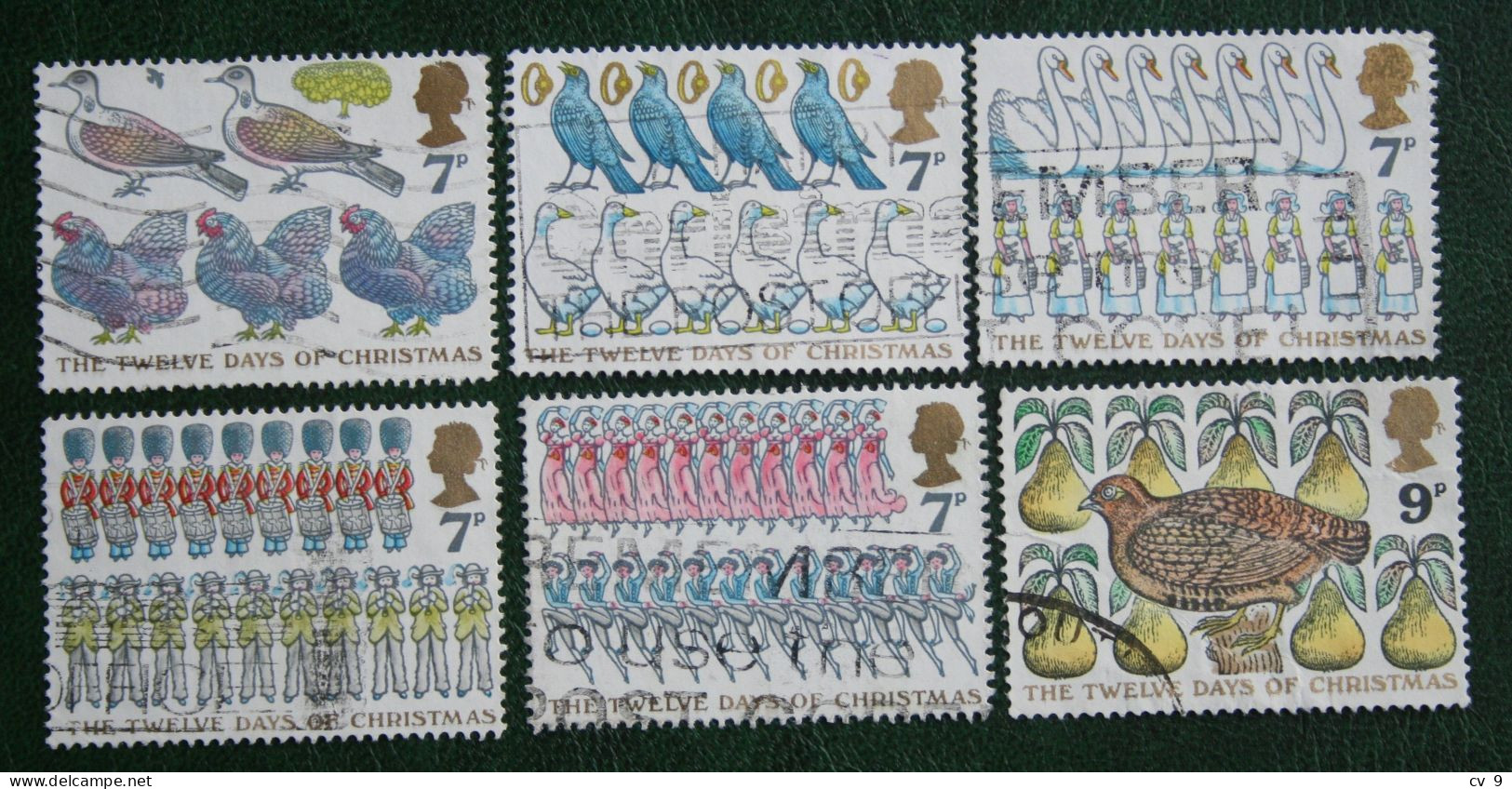 Natale Weihnachten Xmas Noel Kerst Bird (Mi 750-755 1977 Used Gebruikt Oblitere ENGLAND GRANDE-BRETAGNE GB GREAT BRITAIN - Used Stamps