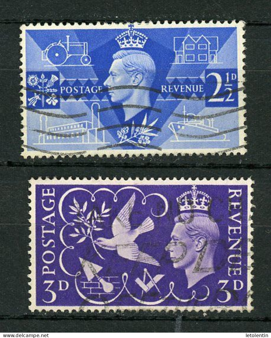 GRANDE BRETAGNE - LIBERATION DES ILES ANGLO-NORMANDES    N° Yt 235+236 Obli. - Used Stamps